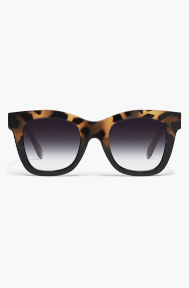 Tortoise shell ombre oversized sunglasses.